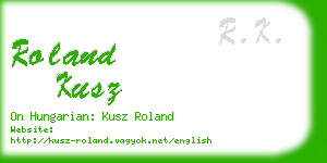roland kusz business card